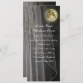 Full Moon Black Night Veil Ball Weddenschap Kaart (Voorkant / Achterkant)