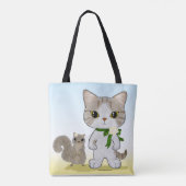Full Moon Cat Draagtas (Achterkant)