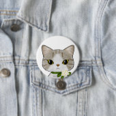 Full Moon Cat Ronde Button 7,6 Cm (In situ)