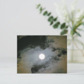 Full Moon Clouds Natuur Fotografie Briefkaart (Staand voorkant)