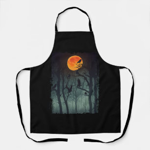 Full Moon Crow Gloomy Forest Costume Geweldige Hal Schort