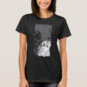 Full Moon Crow Gloomy Forest Costume Geweldige Hal T-shirt