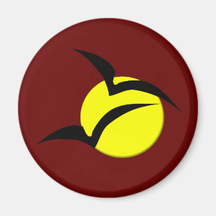 Full Moon en Bats Magnet Magneet