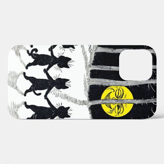 Full moon en Katten, Louis Wain Case-Mate iPhone Case (Achterkant (horizontaal))