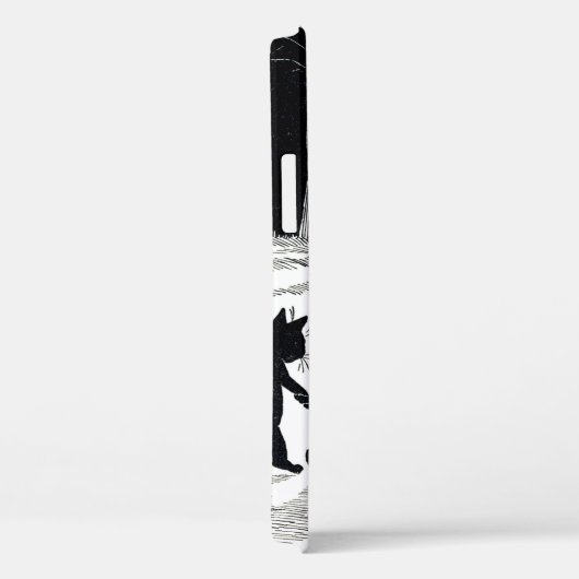 Full moon en Katten, Louis Wain Case-Mate iPhone Case (Achterkant / Rechts)