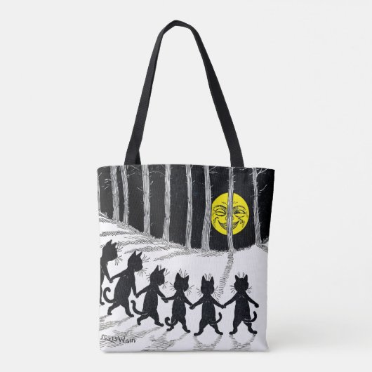 Full moon en Katten, Louis Wain Draagtas (Achterkant)