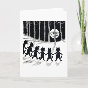 Full moon en Katten, Louis Wain Kaart