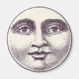 Full Moon Face Magnet Magneet