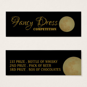 Full Moon, Fancy Dress Competition Tickets Mini Visitekaartjes