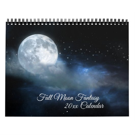 Full Moon Fantasy Lunar Surrealisme Celestial Nigh Kalender (Hoes)