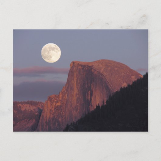 Full Moon Half Dome Briefkaart (Voorkant)