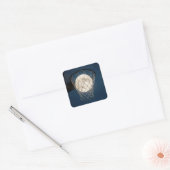 Full Moon In a Basketball Net Vierkante Sticker (Envelop)