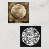 Full Moon Nails Square Visitekaartjes (Voorkant / Achterkant)