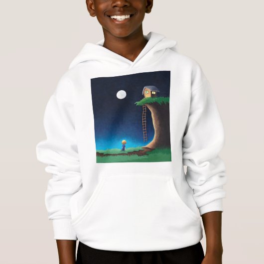Full Moon Night Sky Hoodie (Voorkant)