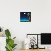 Full Moon Night Sky Poster (Bureau à domicile)