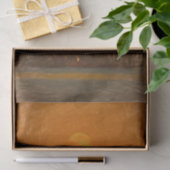 Full Moon Oranje Sunset Beach Schets Art Tissuepapier (Geschenk)