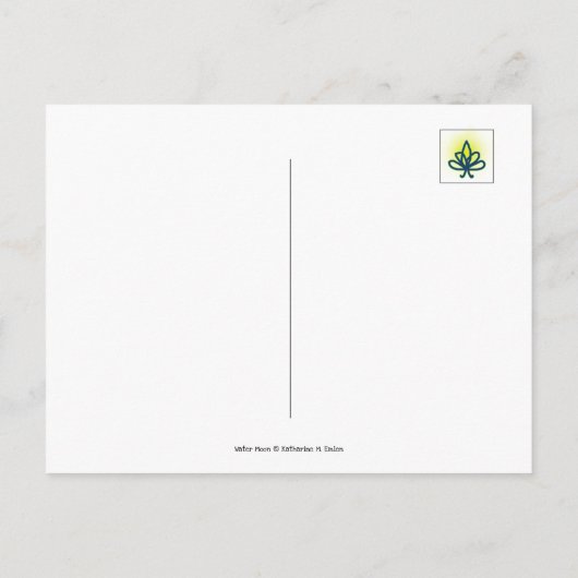 Full Moon Over Golden Land, Peaceful, Esoteric Briefkaart (Achterkant)