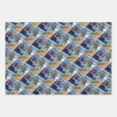 Full Moon Over Reindeer With Sleigh Inpakpapier Vel (Voorkant 2)