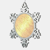 Full Moon Pewter Snowflake Ornament (Rechts)