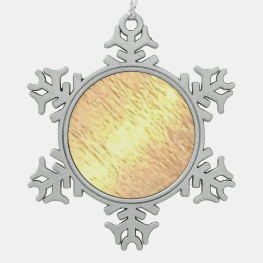 Full Moon Pewter Snowflake Ornament (Voorkant)