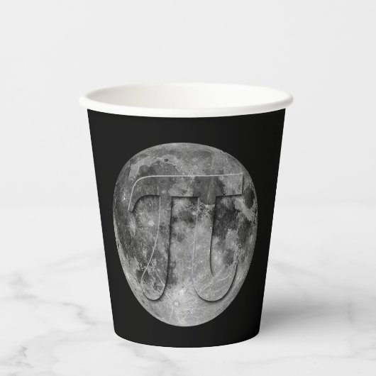 Full Moon Pi Day Fun Papieren Bekers (Voorkant)