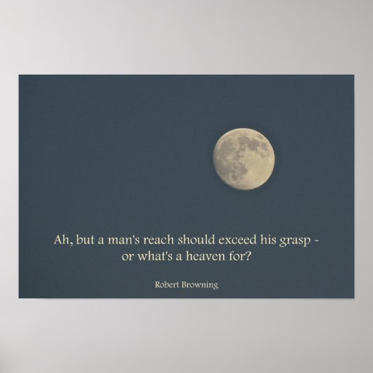 Full Moon Poster Robert Browning Quote (Voorkant)