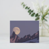 Full Moon Rises | Chugach Mountains Alaska Briefkaart (Staand voorkant)