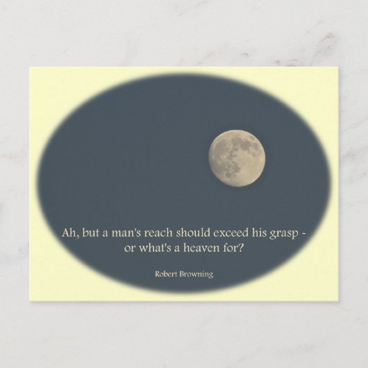 Full Moon Robert Browning Quote Briefkaart (Voorkant)