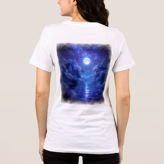 Full Moon Serenity T-shirt - Natuur-geïnspireerd (Achterkant)