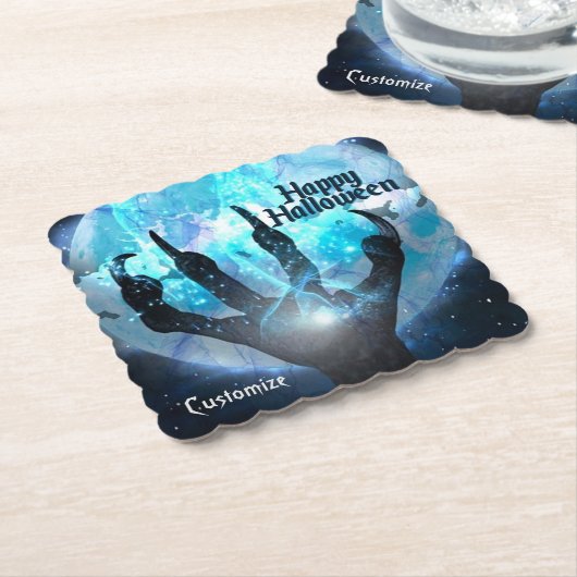 Full Moon Transformation Halloween Kartonnen Onderzetters (Gebogen)