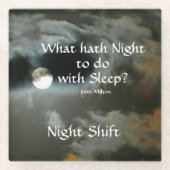 Full Moon What Hath Night to do with Sleep Quote Glazen Onderzetter (Voorkant)