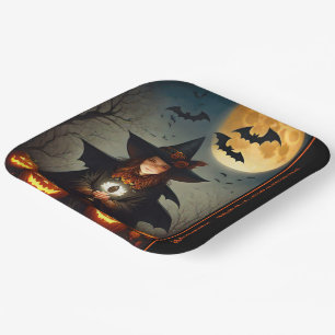Full Moon Witch Papieren Bordje
