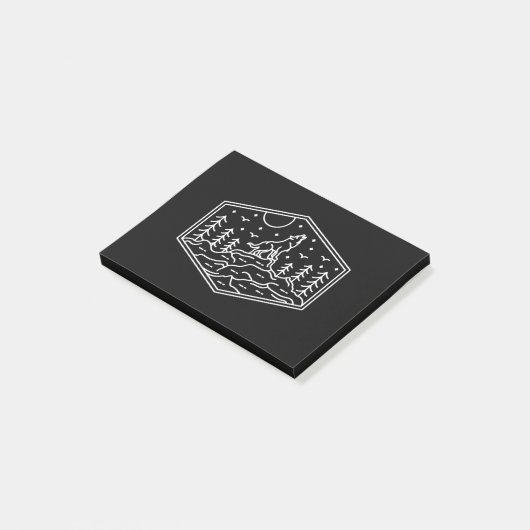 Full Moon Wolf 3 Post-it® Notes (Schuin)