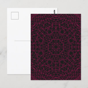Full Neon Grid Briefkaart (zwart) –