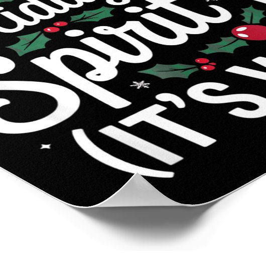 Full Of Holiday Srit Its Wine Funny Christmas Part Poster (Hoek)