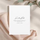 Full Photo Chic Flat Wedding Save The Date Card