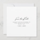 Full Photo Chic Flat Wedding Save The Date Card (Dos)