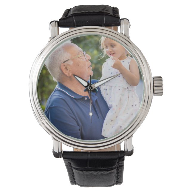 Full Photo Custom Create Your Own Horloge (Voorkant)