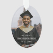 Full Photo Minimalist Graduation Oval (devant)