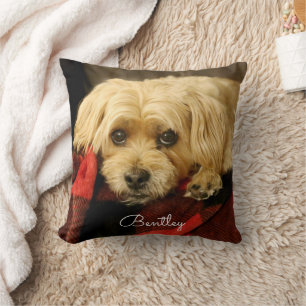 Full Photo Pet Pillow   Snowflakes Kussen