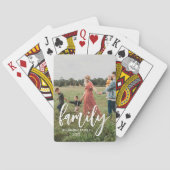 Full Photo - Vertical Custom Script Family Text  Pokerkaarten (Achterkant)