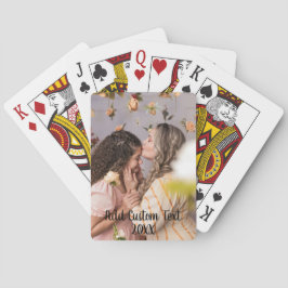 Full Photo - Vertical Custom Text and Photo Pokerkaarten