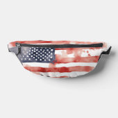 Full-Spread Waterverf Amerikaanse Vlag, 4 juli Heuptasje (Liggend)