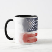 Full-Spread Waterverf Amerikaanse Vlag, 4 juli Mok (Links)