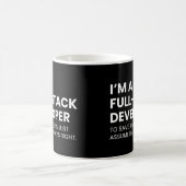 Full-Stack Developer Funny Coding Gezegde Koffiemok (Center)