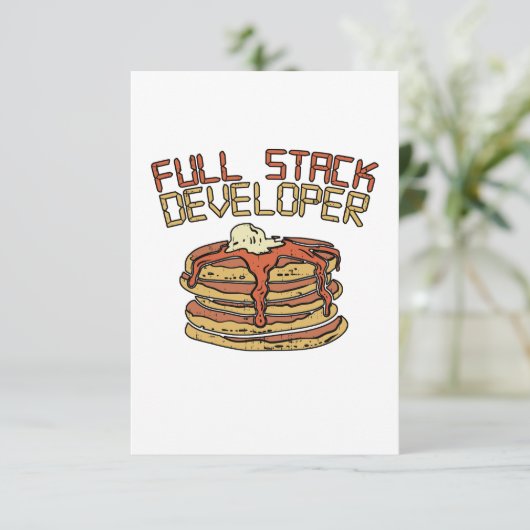 Full Stack Developer Software Programmer Pun Gift Kaart (Staand voorkant)
