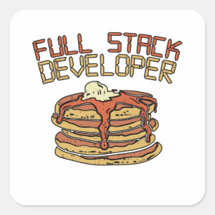 Full Stack Developer Software Programmer Pun Gift Vierkante Sticker
