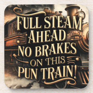 Full Steam Ahead Pun Train Onderzetter