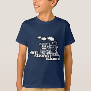 "full stoomahead" loco leidt donkere kinder t-shir t-shirt