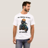 Full Throttle - Halloween motorfiets T-shirt (Voorkant volledig)